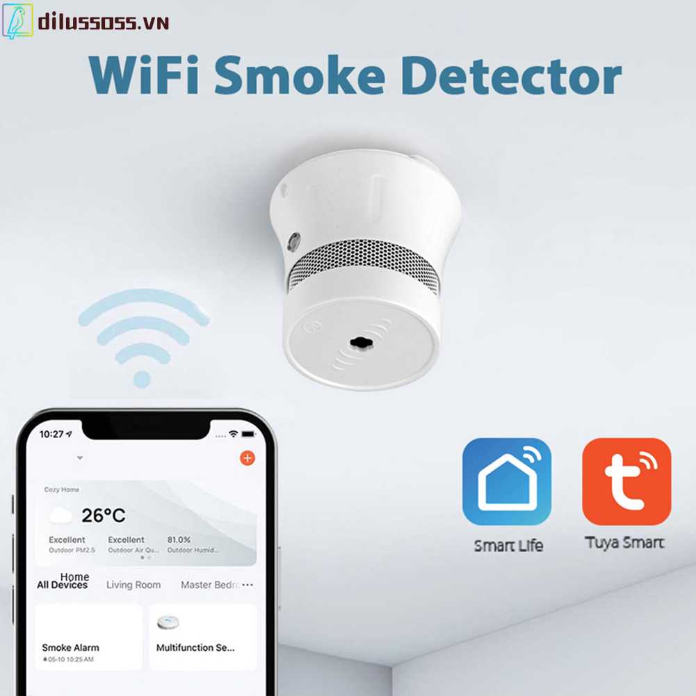 Thiết Bị Báo Khói Điều Khiển Từ Xa Không Dây Trong Nhà