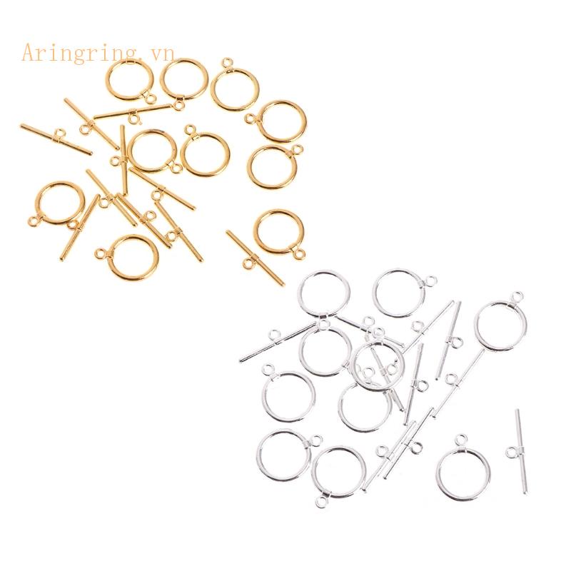 Set 10 Móc Khóa 14mm Bằng Thép Không Gỉ Dùng Để Làm Đồ Trang Sức Thủ Công