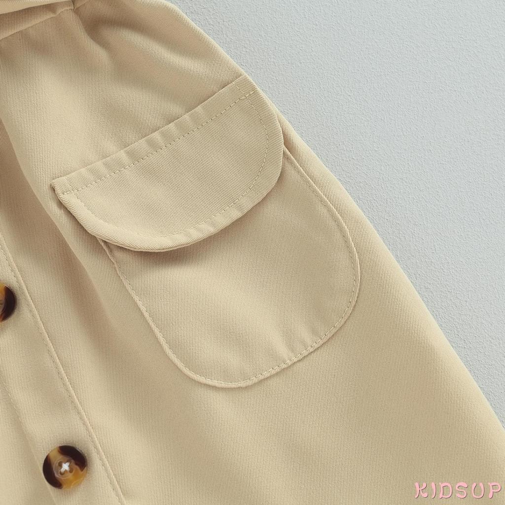 Đầm Không Tay Cài Nút 1 Món Thời Trang Mùa Hè Dễ Thương Cho Bé Gái