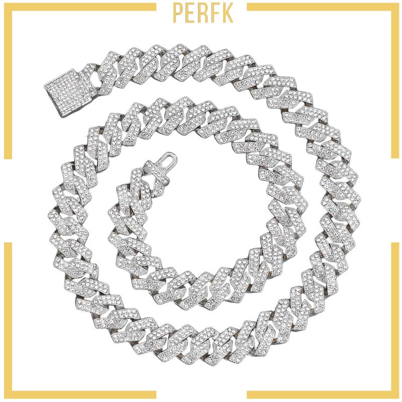 Vòng cổ Dạng Chuỗi Phong Cách Hip Hop Lấp Lánh Siêu Bền