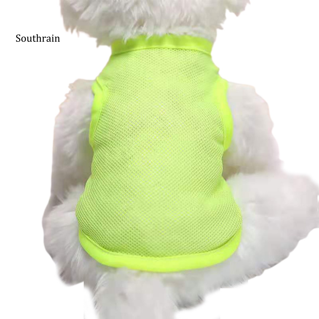 Áo Thun Trơn Bằng Vải Lưới Thoáng Khí Khô Nhanh Cho Cún Cưng