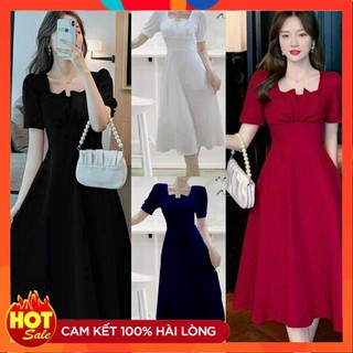 [ĐƯỢC KIỂM TRA HÀNG] Đầm xoè xếp ly ngực cao cấp - Yêu Shop 85