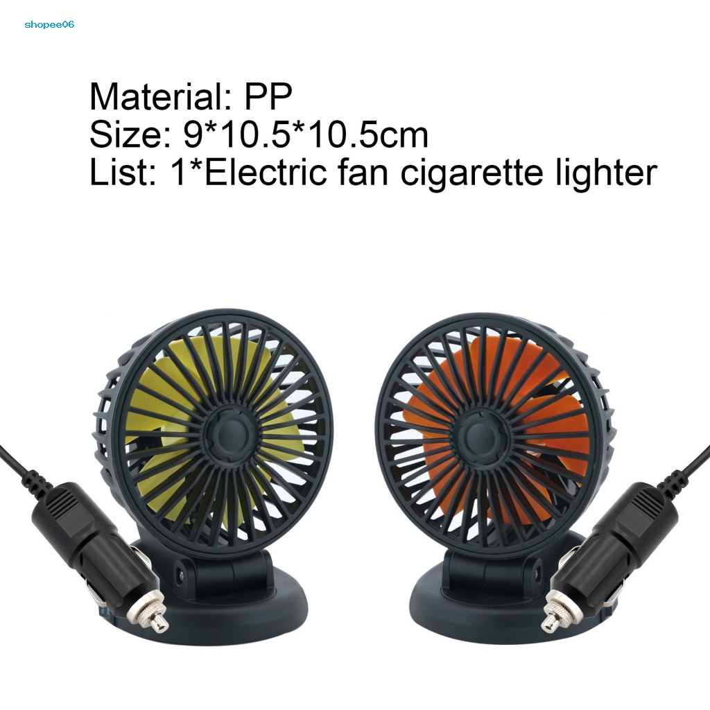 Quạt Điện Gấp Gọn DC12V / 24V Bằng Nhựa PP Dành Cho Xe Hơi