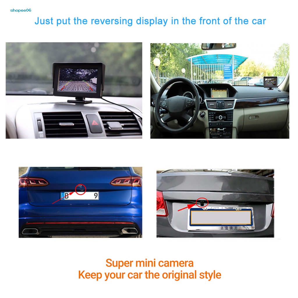 1 Bộ Hệ Thống Camera Lùi Xe Hơi Độ Phân Giải Cao 4.3-Inch