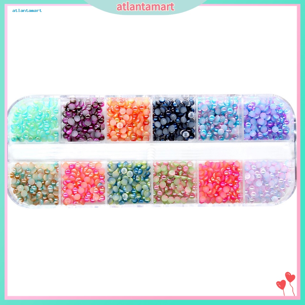 Túi Đựng Đồ Dùng Cao Cấp Tiện Dụng| Hộp 12 Ngăn Đựng Hạt Đá Đính Móng Tay Tự Dính Thời Trang Cho Nữ