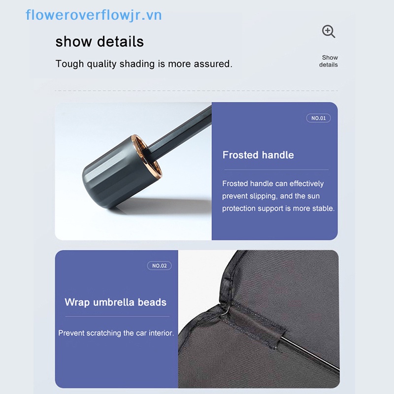 Dù Che Nắng 125cm 140cm Có Thể Gập Lại Tiện Dụng Cho Xe Hơi