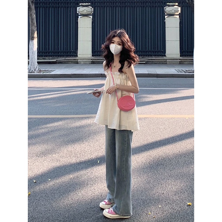 COZOK Áo Sát Nách Dáng Rộng Thời Trang vintage Quyến Rũ Cho Nữ