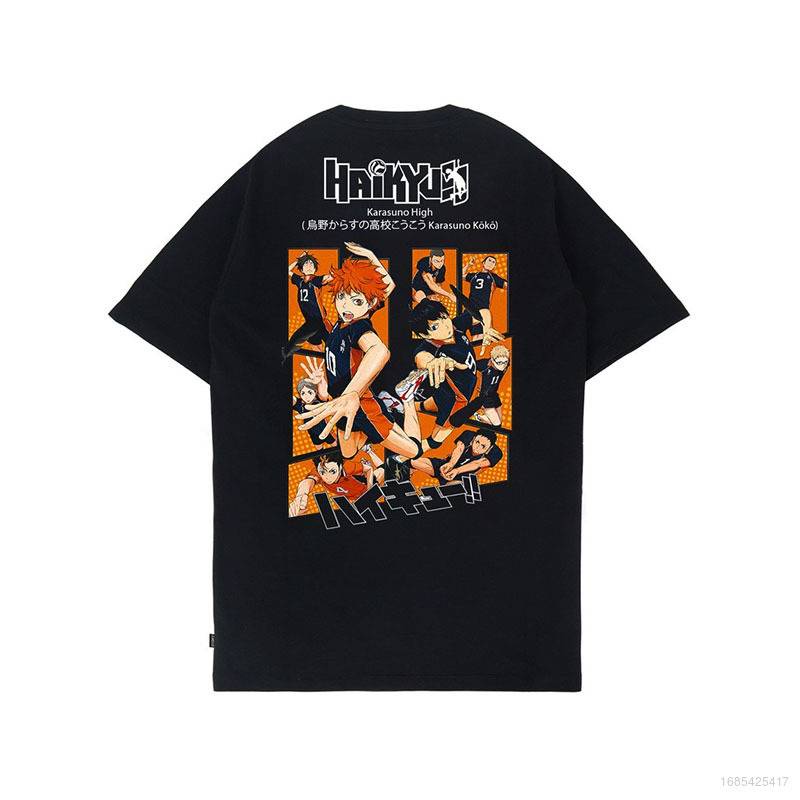 Áo Thun Tay Ngắn Cổ Tròn In Họa Tiết Anime Thời Trang Đường Phố Cho Cặp Đôi