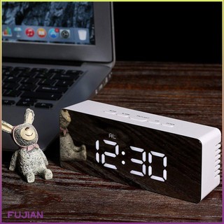 Led Temperature Display Digital Mirror Alarm Clock With Snooze Time Adjustable Brightness For Bedroom Office [B/1]