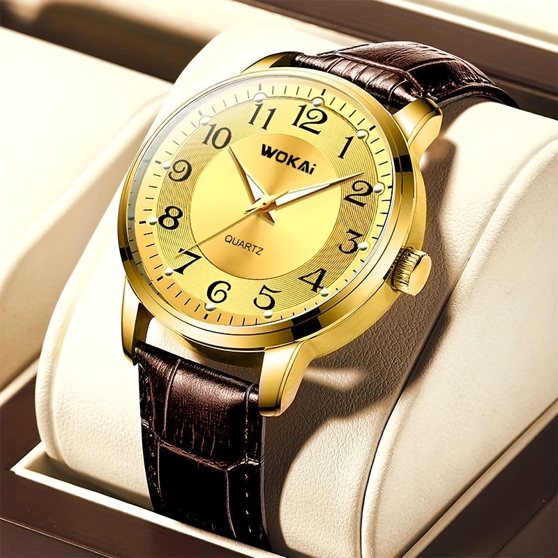 Đồng Hồ Mạ Vàng Phong Cách Vintage Cho Nam