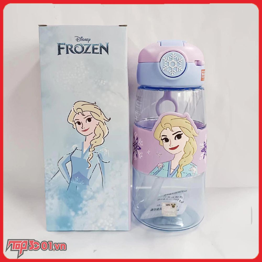 Disney đông Lạnh Công Chúa Trẻ Em Duckbill Cup 520ml Sinh Viên Spider-Man Hút Cup Chai Nước Của Em Bé Với Rơm Ấm đun Nước Mickey Uống Cup | Top3c01