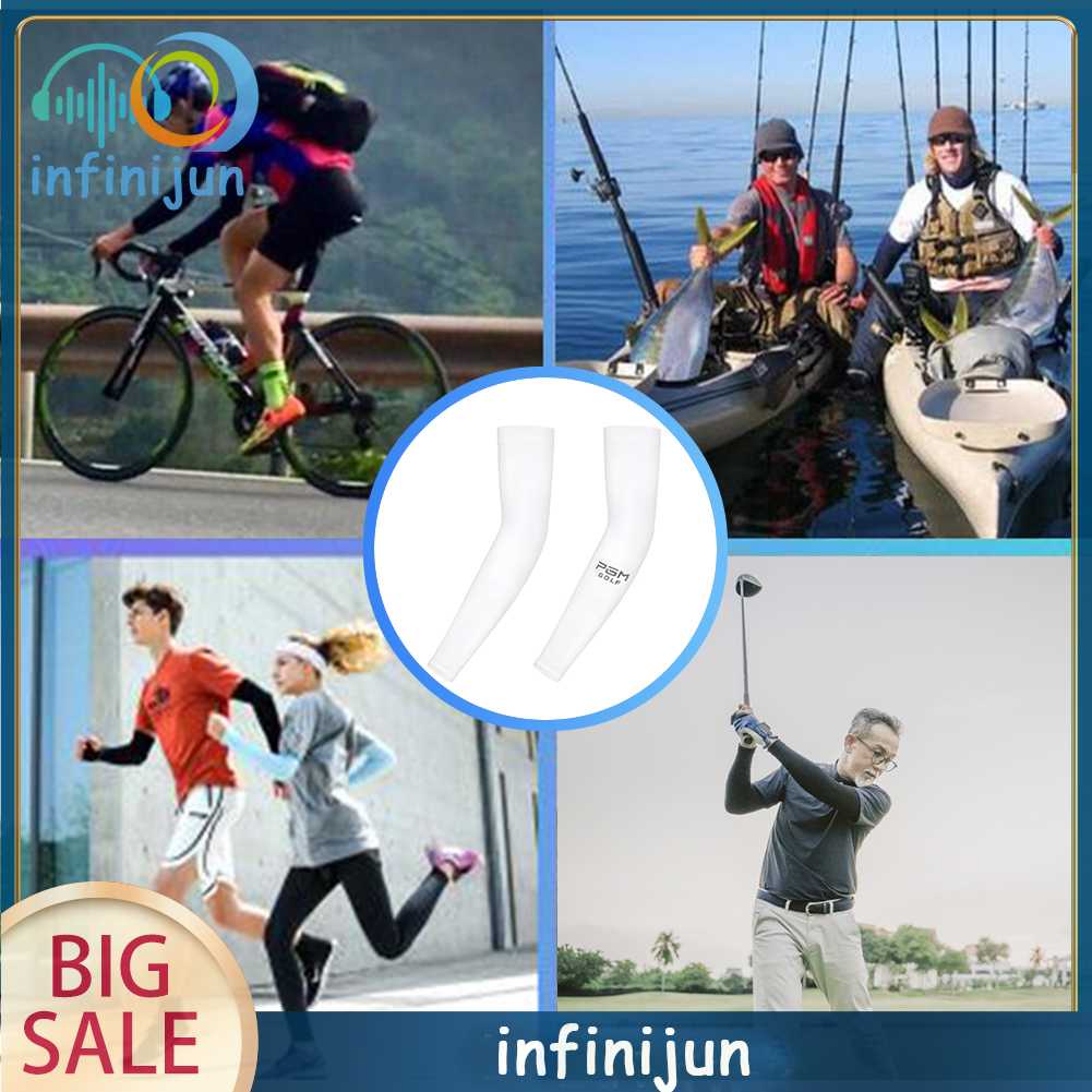 Set 2 Vỏ Bọc Cánh Tay Co Giãn Thoáng Khí Mát Mẻ Cho Hoạt Động Thể Thao Ngoài Trời