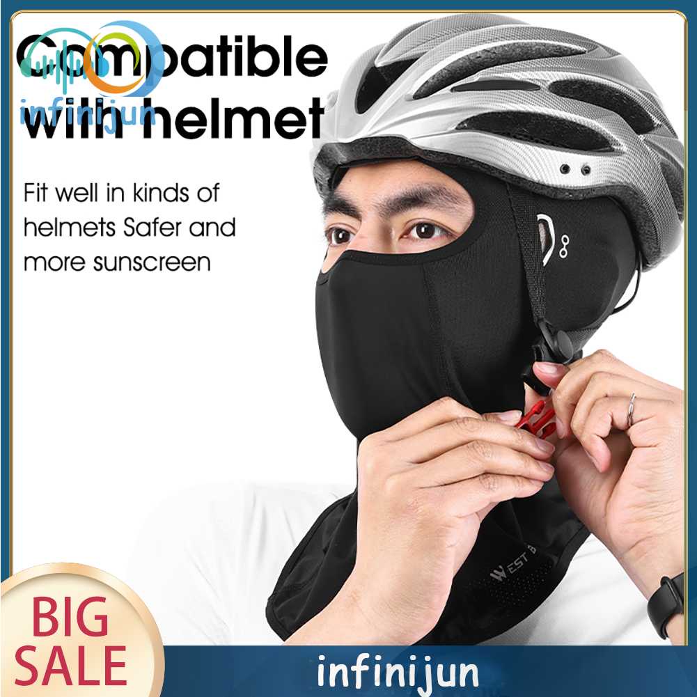 Khẩu Trang Có Mũ Trùm Chống Ẩm Dùng Đạp Xe / Leo Núi / Câu Cá