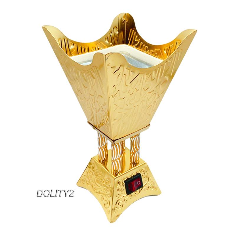 [Dolity2] Giá Đỡ Đốt Trầm Hương Điện Tử Bằng Kim Loại Kiểu Ả Rập Cho Nhà Ở