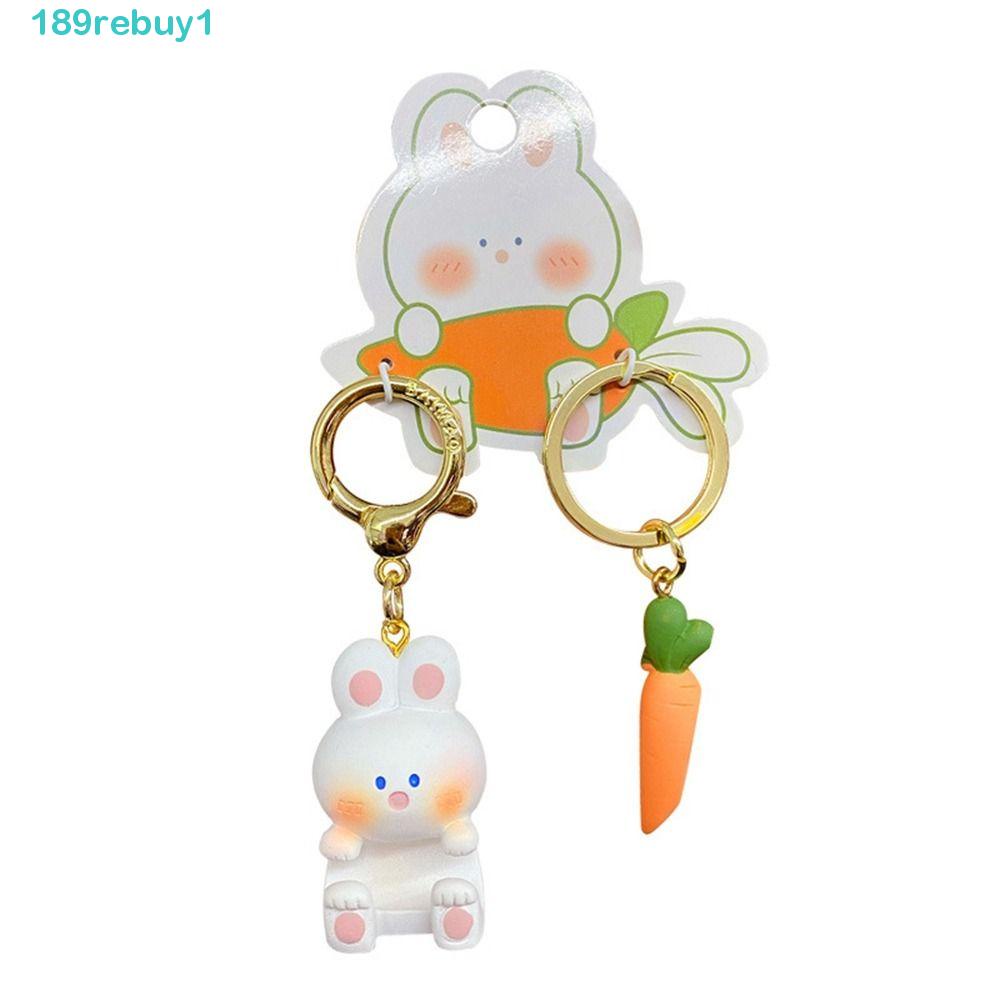 Móc Khóa Xe Hơi Hình Thỏ Và Cà Rốt Dễ Thương Sáng Tạo REBUY1 2023