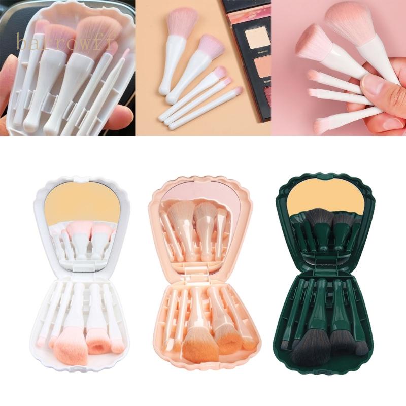 Set 5 Cọ Trang Điểm brroa Thiết Kế Vỏ Sò Tiện Dụng