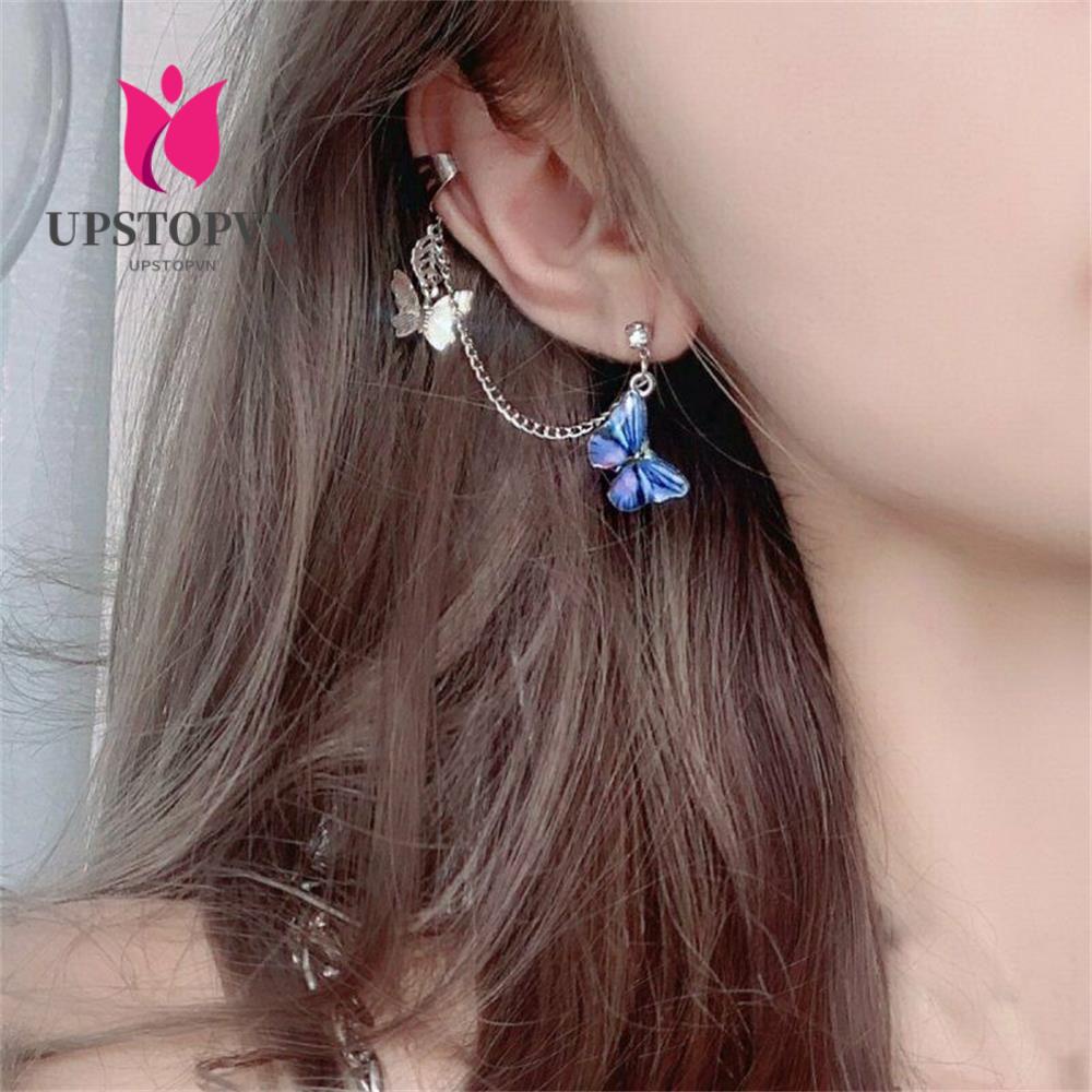 Bông Tai Kiểu Kẹp Hình Bướm Không Xỏ Lỗ Cho Nữ