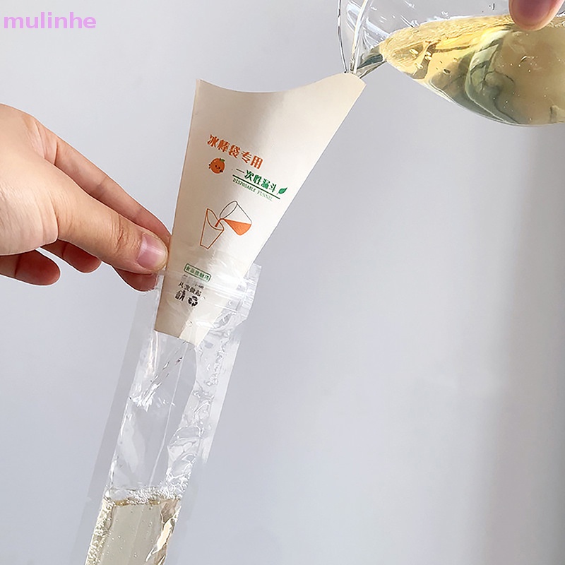 Set 20 Túi Làm Kem Que Dùng Một Lần Kèm Phễu