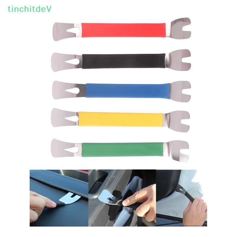 1 Dụng Cụ Tháo Gỡ Viền Xe Hơi Hai Đầu Bằng Thép Không Gỉ Bền Bỉ