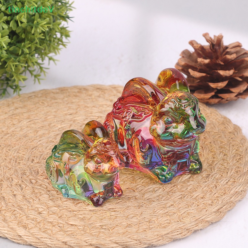 [TinchitdeV] Tượng Thỏ Con Bằng Thủy Tinh Pha Lê Dễ Thương Trang Trí Sinh Nhật [Mới]