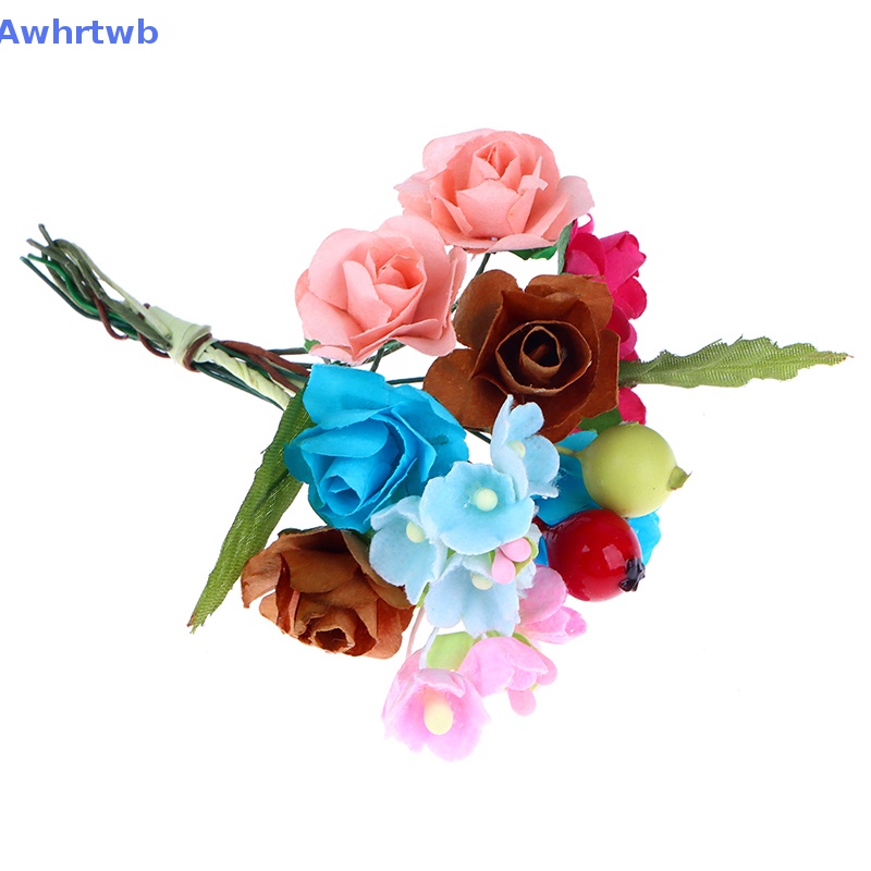 Bó Hoa Giả Trang Trí Nhà Búp Bê Tỉ Lệ 1: 12 Mới