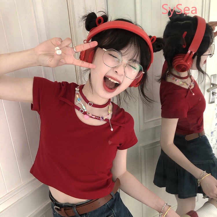 Áo Sơ Mi Dopamine Trái Tim Đa Năng Quyến Rũ Thời Trang Mùa Hè Cho Nữ