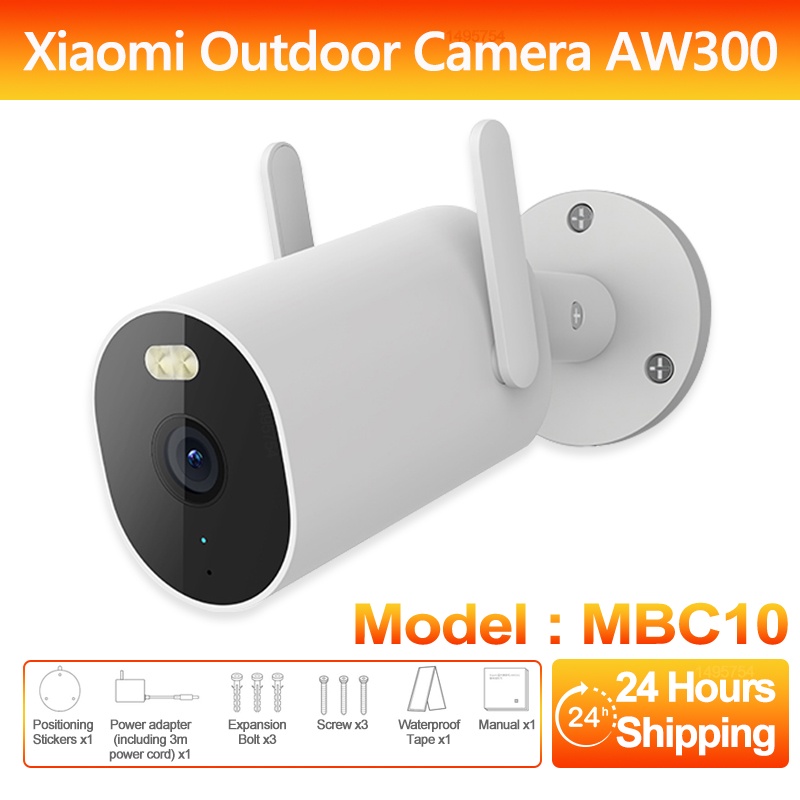 Camera Thông Minh Xiaomi AW300 IP66 2K Chống Nước IP66 Kết Nối WiFi Có Tầm Nhìn Ban Đêm Tiện Dụng