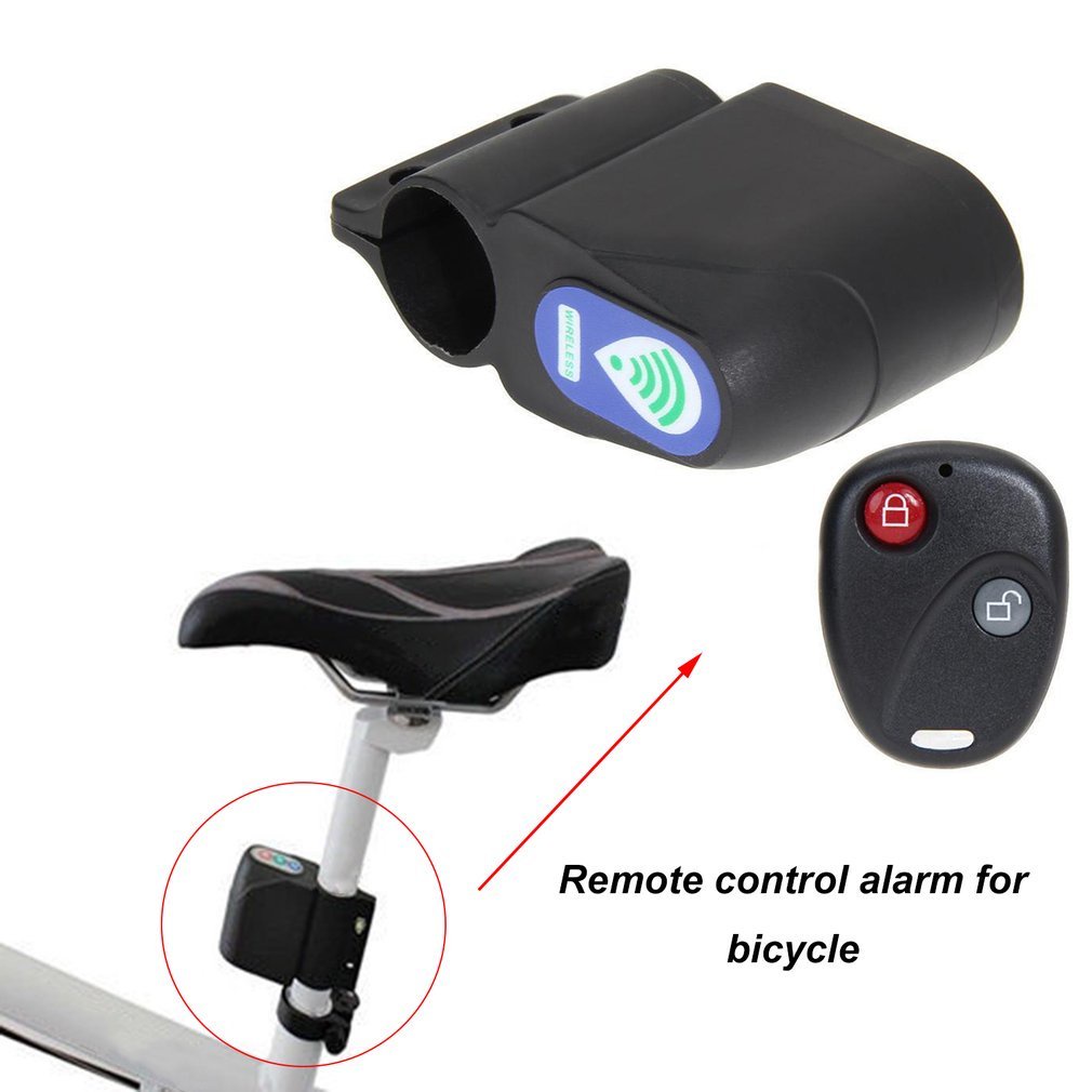Bicycle Lock Anti-Theft Remote Control Mountain Road Bike Excellent Cycling Security Vibration Alarm Accessories [Q/2]