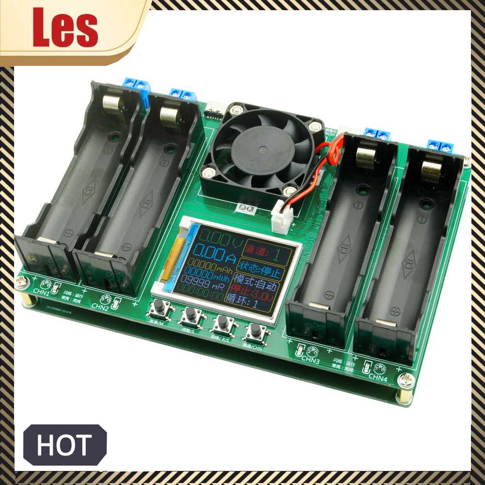 Mô Đun Kiểm Tra Dung Lượng Pin 18650 4 Kênh Loại C Có Màn Hình LCD