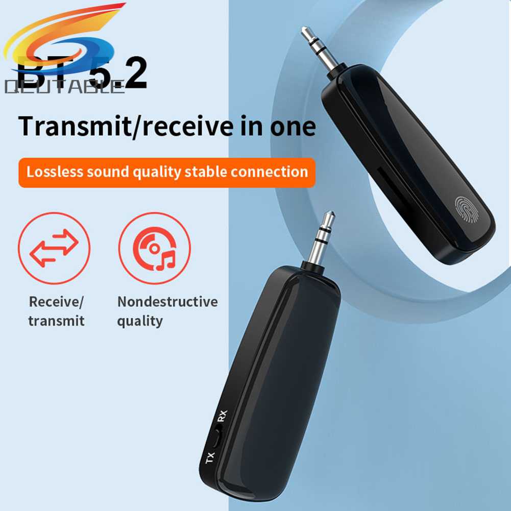 Thiết Bị NhậN TruyềN Âm Thanh Bluetooth 5.2 3.5mm KèM Phụ KiệN Chuyên DụNg