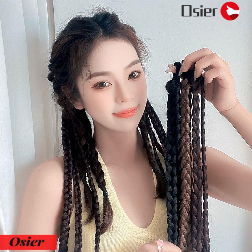 Bím Tóc Giả Dài 1 Sợi Tổng Hợp Kèm Dây Cao Su Dùng Tập Boxing