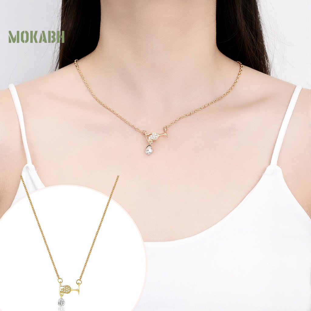 [Mới] Vòng cổ Hợp Kim Mặt Kính Bắt Mắt Tinh Tế Quyến Rũ Thanh Lịch Cho Nữ