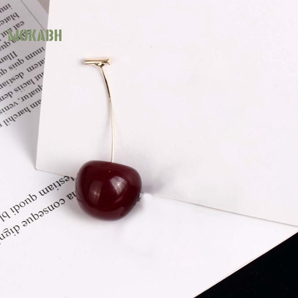 Bông Tai Hình Trái Cherry Bằng Hợp Kim Tinh Tế Thời Trang