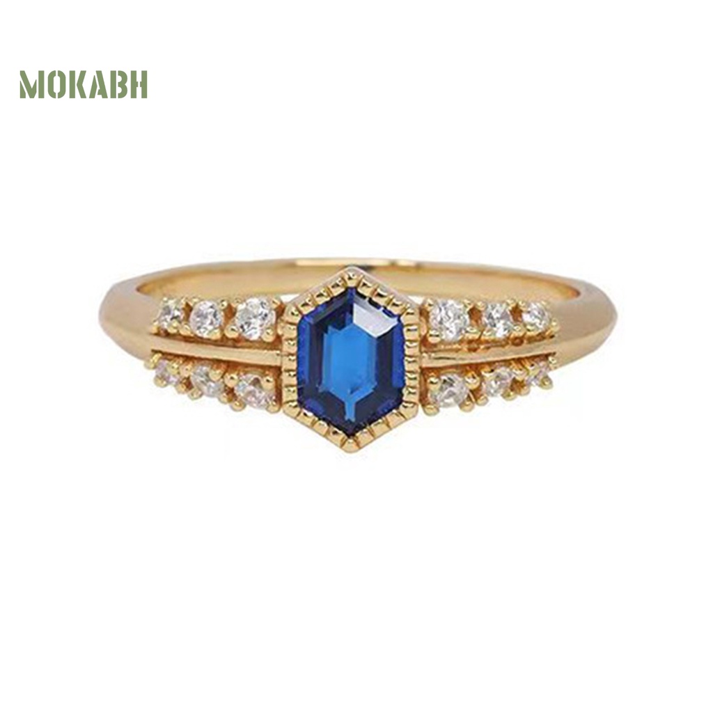 Nhẫn Đính Đá Nhân Tạo Lấp Lánh Phong Cách Cổ Điển Sang Trọng Dành Cho Nữ