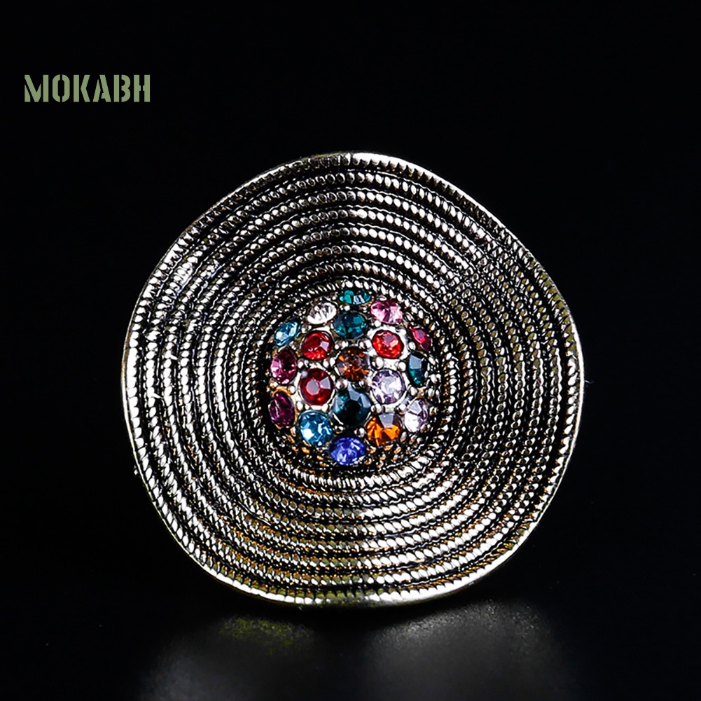 Nhẫn Đính Đá Lấp Lánh Phong Cách Boho Cổ Điển Cho Nữ