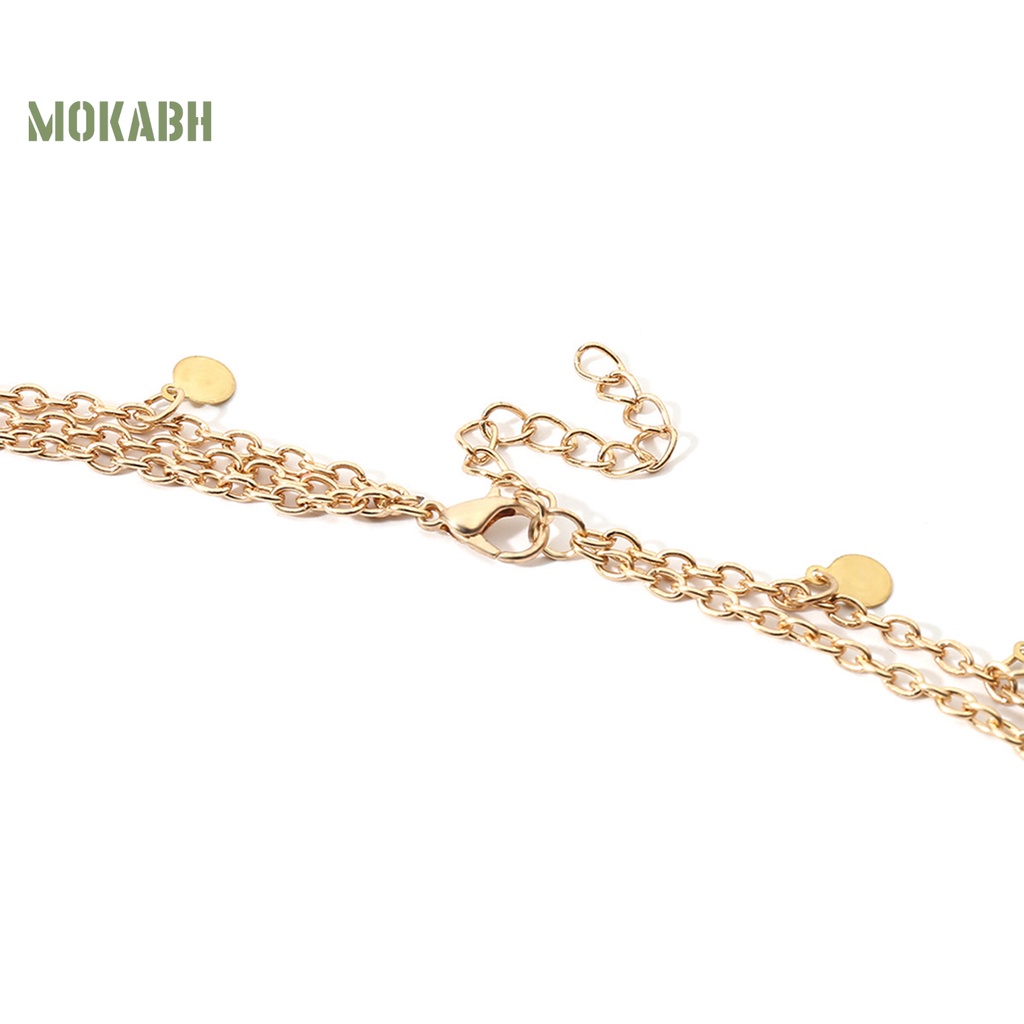 Chuỗi Dây Xích Tròn Nhiều Lớp Bằng Hợp Kim Đeo Đầu Phụ Kiện Múa Cho Nữ