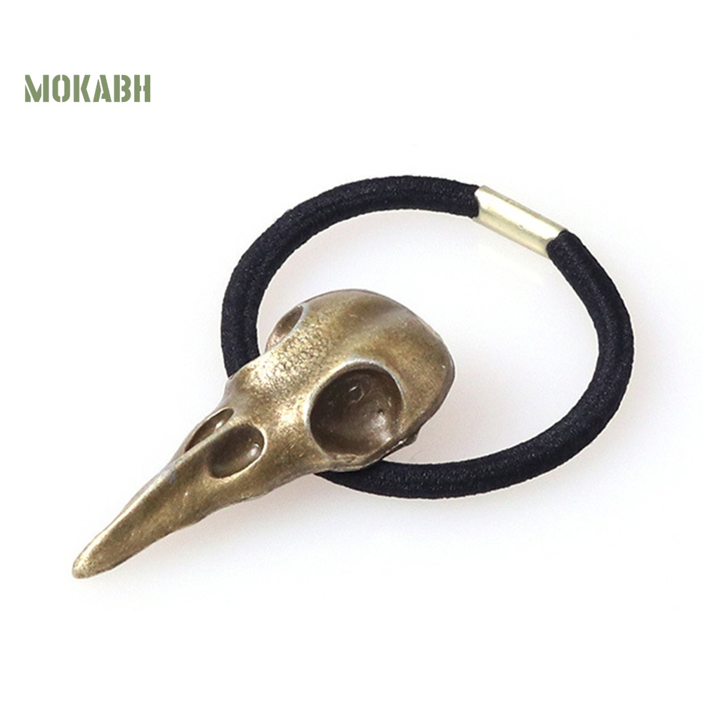 Dây Cột Tóc Đuôi Ngựa Co Giãn Hình Đầu Lâu Phong Cách Punk Halloween Cho Nữ