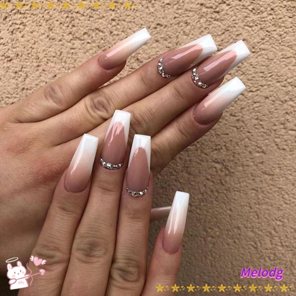 Bộ 24 Móng Tay Giả DIY Che Phủ Toàn Diện Có Thể Tháo Rời