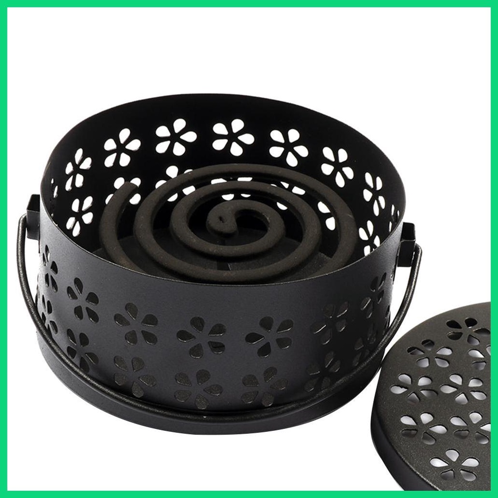 Giá Đỡ Kim Loại Rỗng Chống Bỏng Có Tay Cầm Cho Hộp Đốt Côn Trùng Cho Phòng Ngủ Sân Vườn