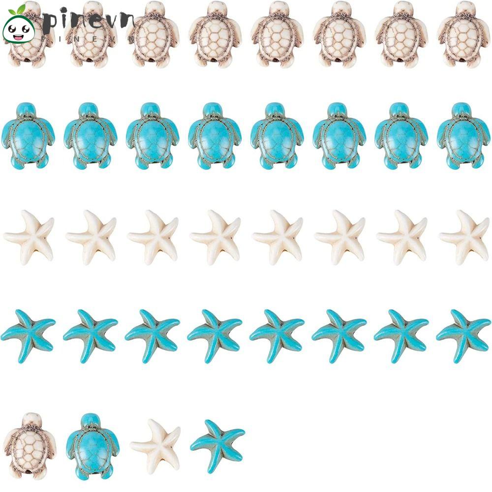 Set 100 Hạt Xỏ Lỗ Hình Sinh Vật Biển 4 Kiểu Dùng Để Làm Trang Sức