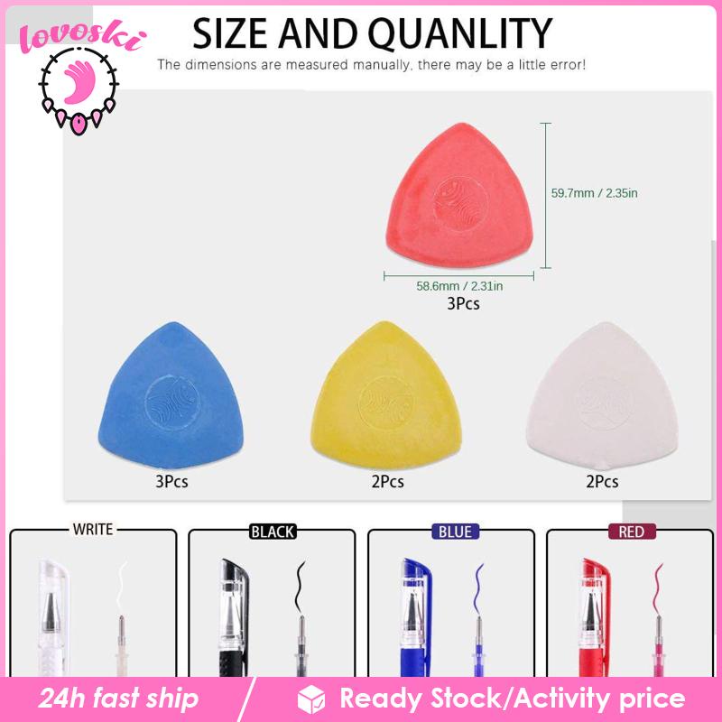 [Lovoski] Set 54 Phấn Viết Bảng Hình Tam Giác Có Thể Xóa Nhiệt Cho Thợ May