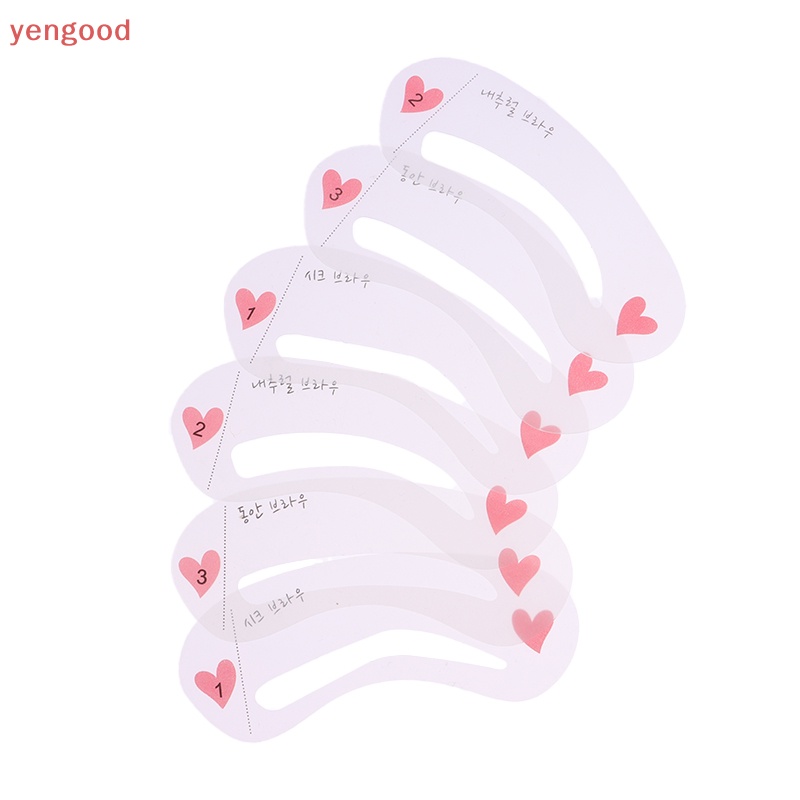 (YGD) 10 Túi 3 Phong Cách Khuôn Thẻ Vẽ Lông Mày Có Thể Tái Sử Dụng