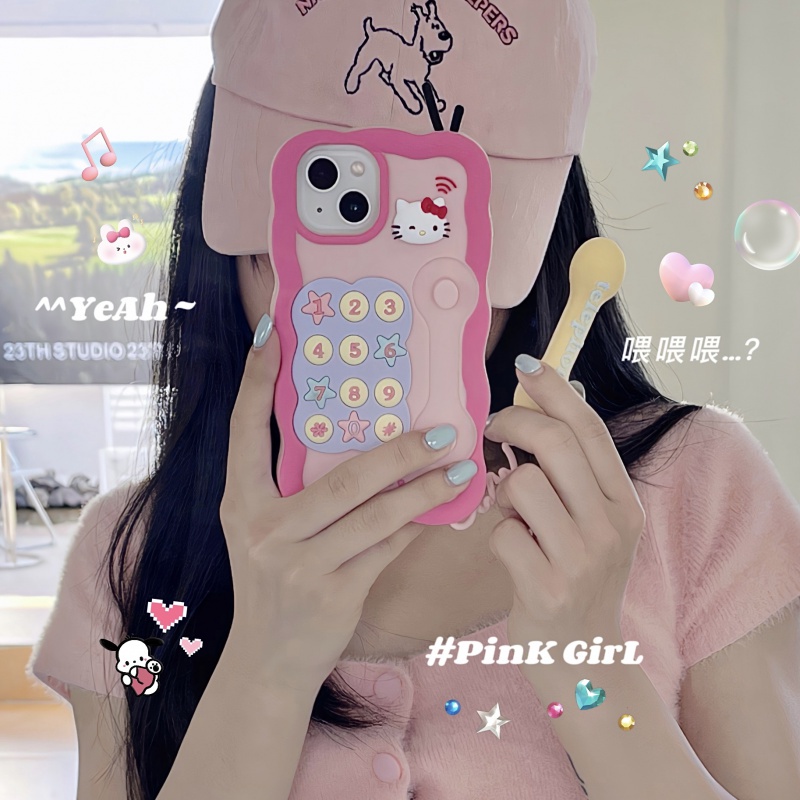 Ốp Điện Thoại Màu Hồng 3D Cho iPhone 11 12 12Pro 12promax 14Pro 13 casing 13Pro 13promax 14 14promax iPhone13