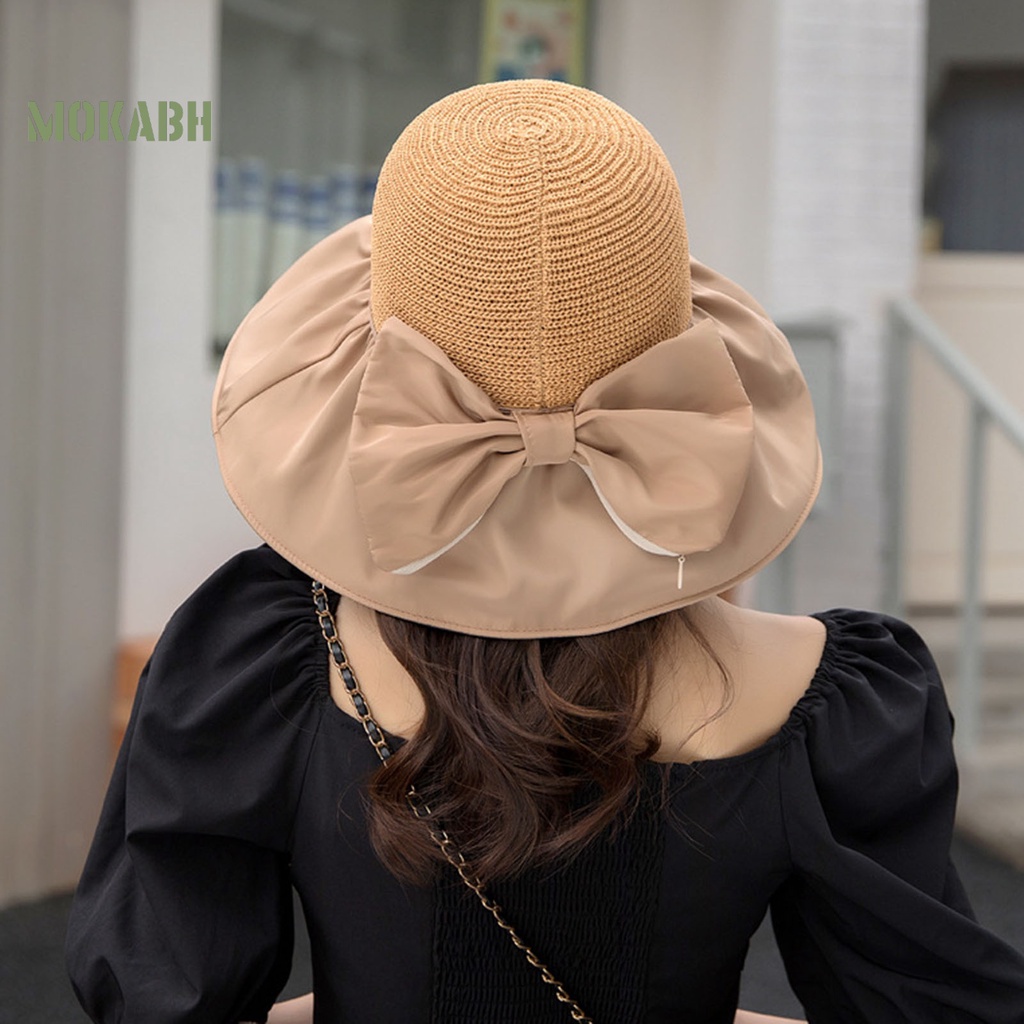 Nón Rộng Vành Bằng Vinyl Mềm Thoáng Khí Màu Tương Phản Thời Trang Đi Biển Mùa Hè Dành Cho Nữ