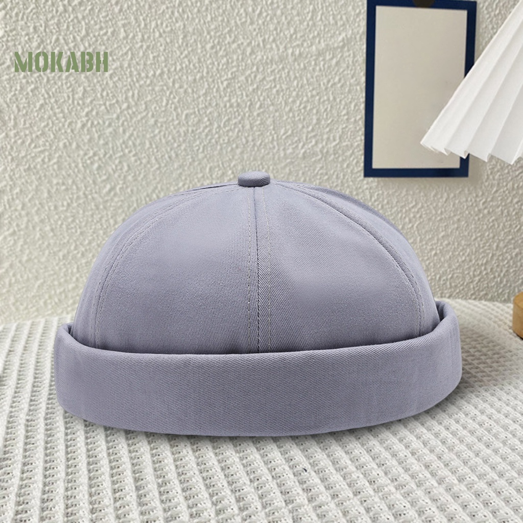 Mũ Beanie Màu Trơn Thoáng Khí Không Vành Phong Cách Hip Hop Đường Phố Cho Nam Và Nữ [Mok Abh]