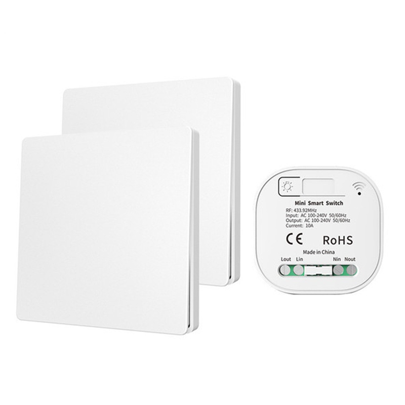1 Bộ Điều Khiển Từ Xa Không Dây RF433Mhz 85V-240V, 2X1Gang 1 Nút