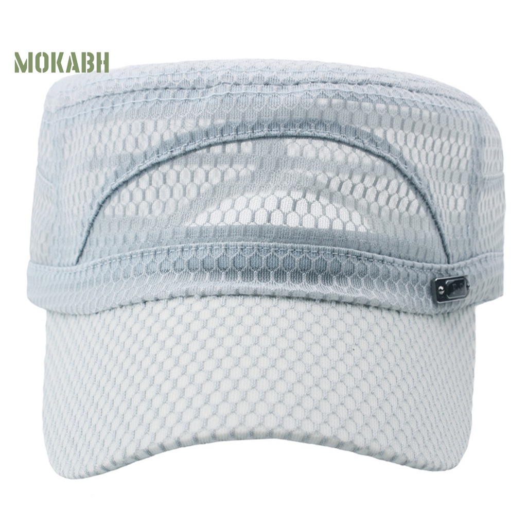 [Mok Abh] Mũ Lưỡi Trai Màu Trơn Thoáng Khí Trọng Lượng Nhẹ Dành Cho Nam