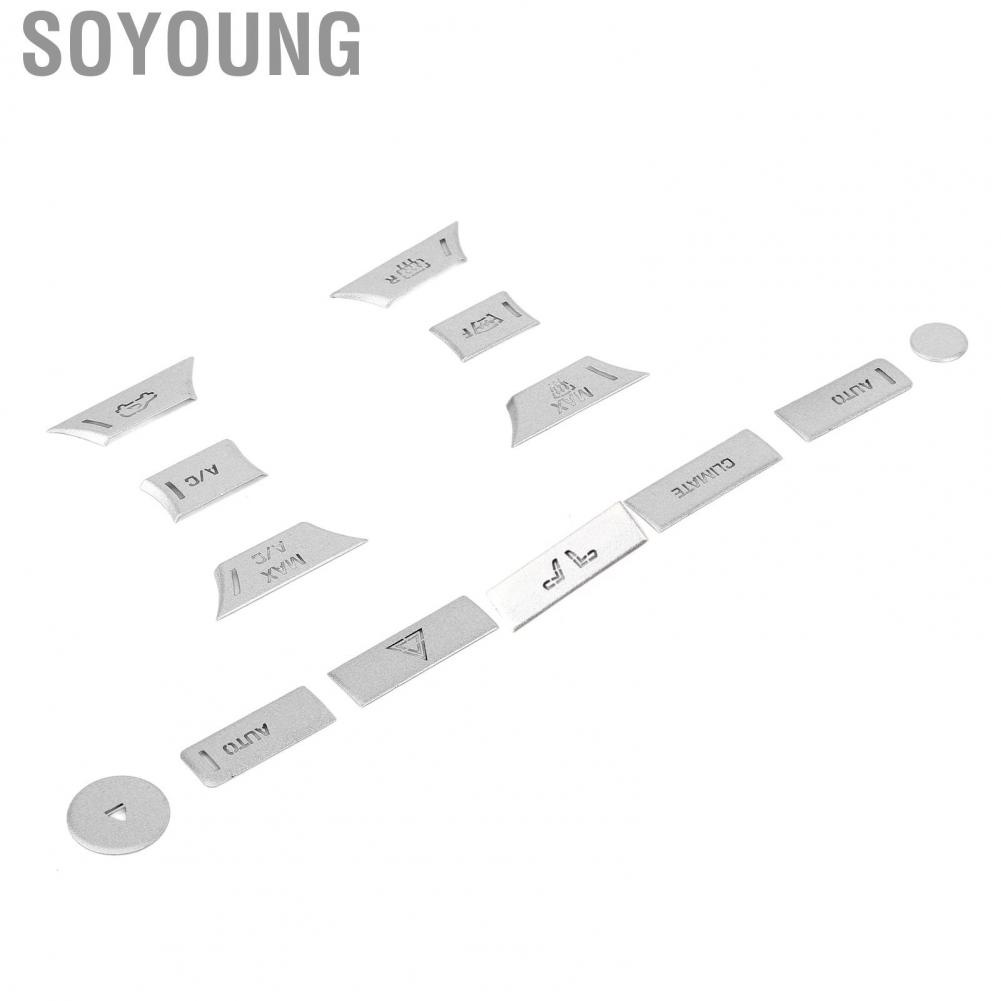 Soyoung 13Pcs Silver AC Button  Air Condition Control Cover Trim Fit for Range Rover Sport 2014 2015 2016 2017 Car Interior