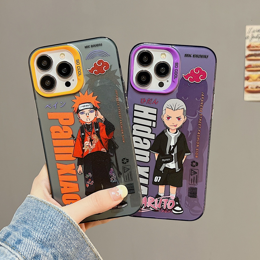 Ốp Điện Thoại TPU Mềm Nhám Họa Tiết Hoạt Hình Naruto Hai Mặt Cho iPhone 11 13 12 14 Pro Max