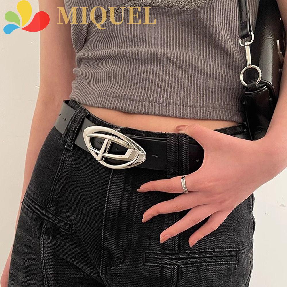 Thắt Lưng Phối Khóa Kim Loại Chữ D Bản Rộng Thời Trang Đường Phố Cá Tính Cho Nam Y2k